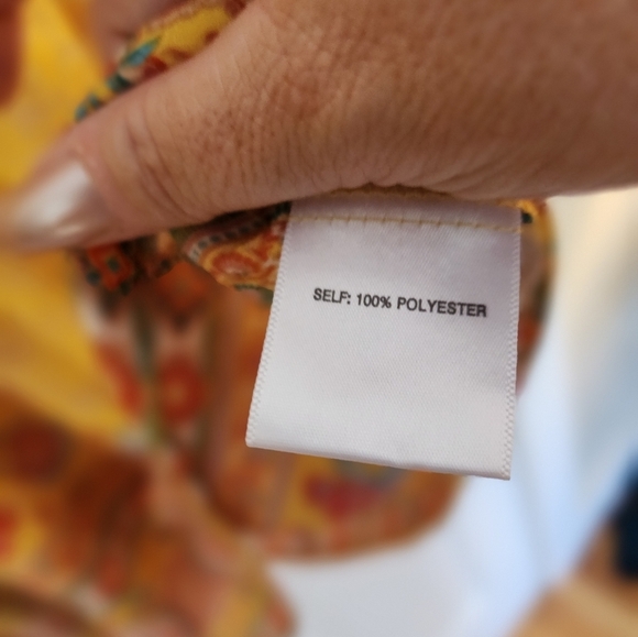 Rose & Olive 2x boho Peasant top floral flowy yellow hippie witchy - Picture 6 of 10